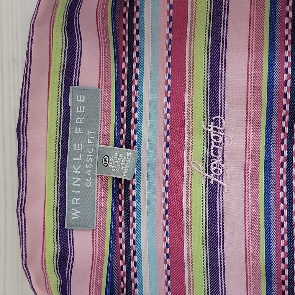 Foxcroft Button-Down Shirt Multicolor Striped Wom… - image 8